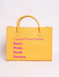 XL Fluent Italian Tote | Yellow